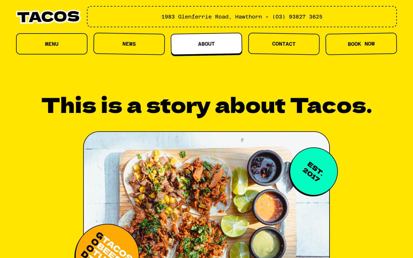 Tacos Restaurant HTML5 Responsive site Template