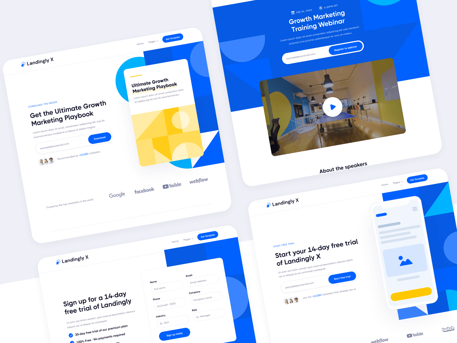 eBook Landing Page Webflow Template