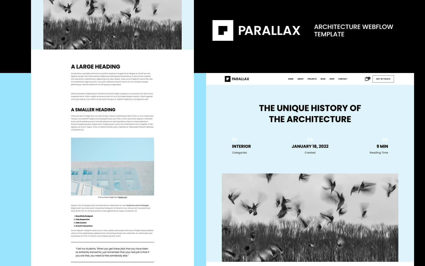 Parallax - Architecture HTML5 Responsive Website Template