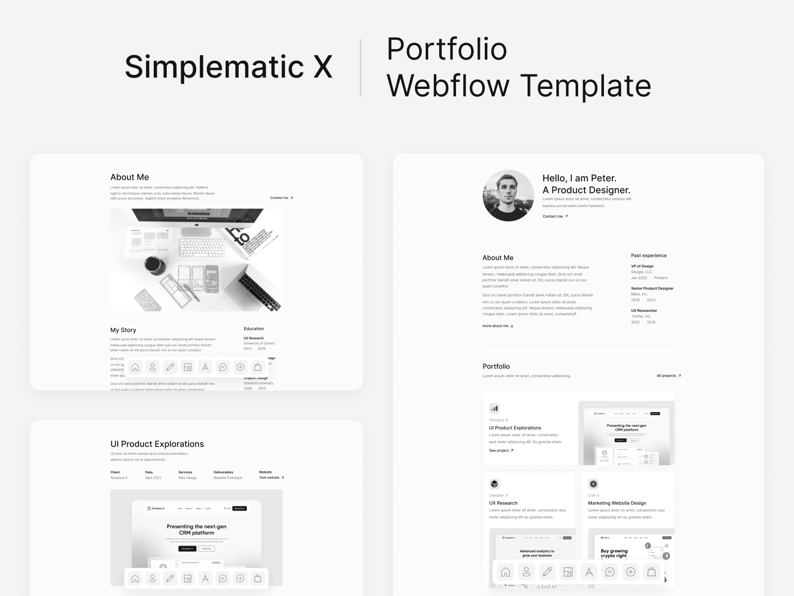 投资组合Webflow模板