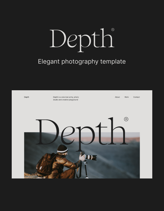 Depth - Photography HTML5 Responsive Website Template