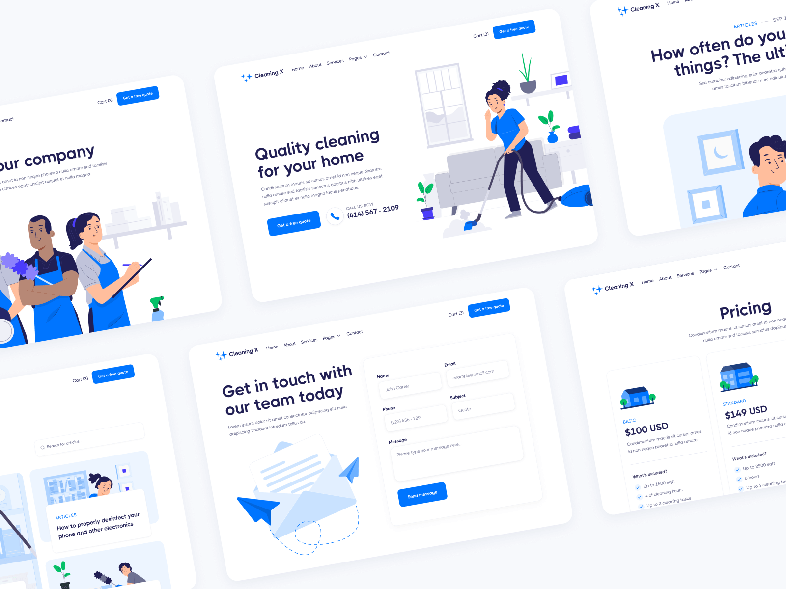 Cleaning Maid Webflow Template