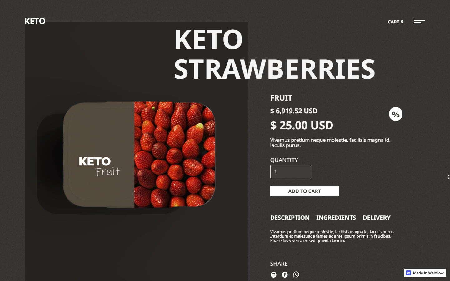Keto Delivery HTML5 Responsive site Template