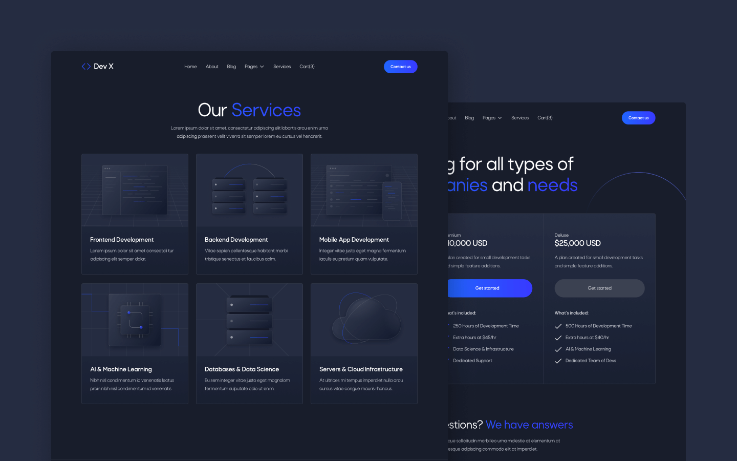 Dev X - Agency HTML5 Responsive Website Template
