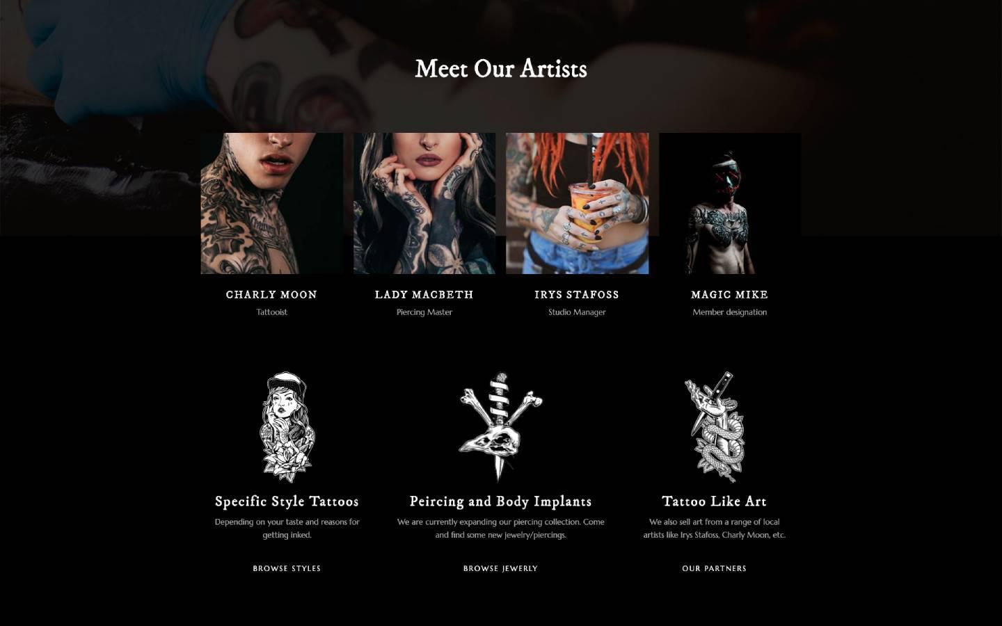 Tattoo 128 Beauty HTML5 Responsive site Template
