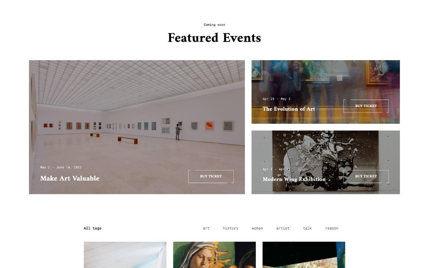 Art Gallery 128 - Artist HTML5 Responsive Website Template
