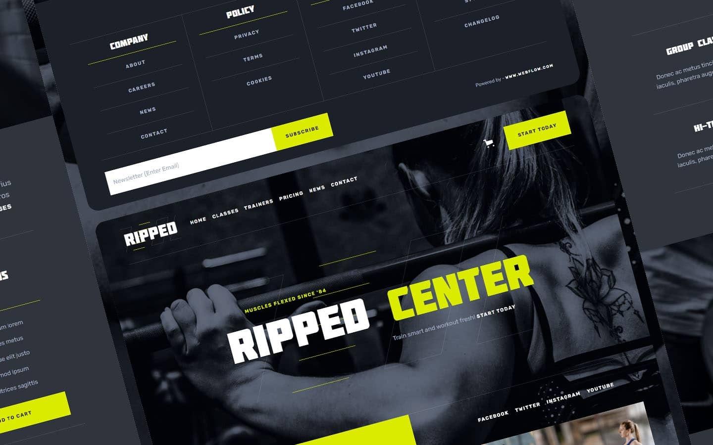 Ripped Fitness Html5 Responsive Website Template