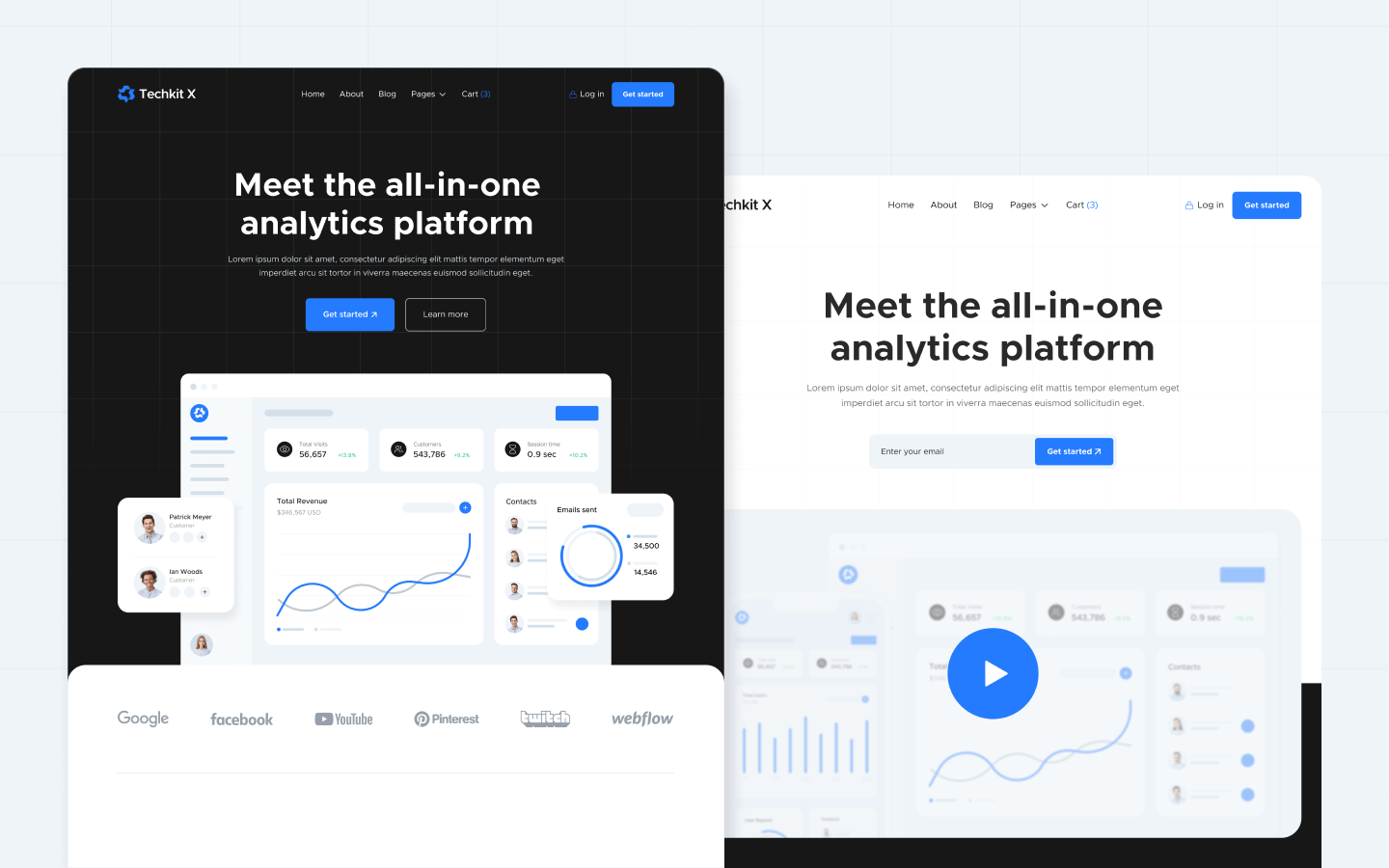 Techkit X Dashboard Html5 Responsive Website Template