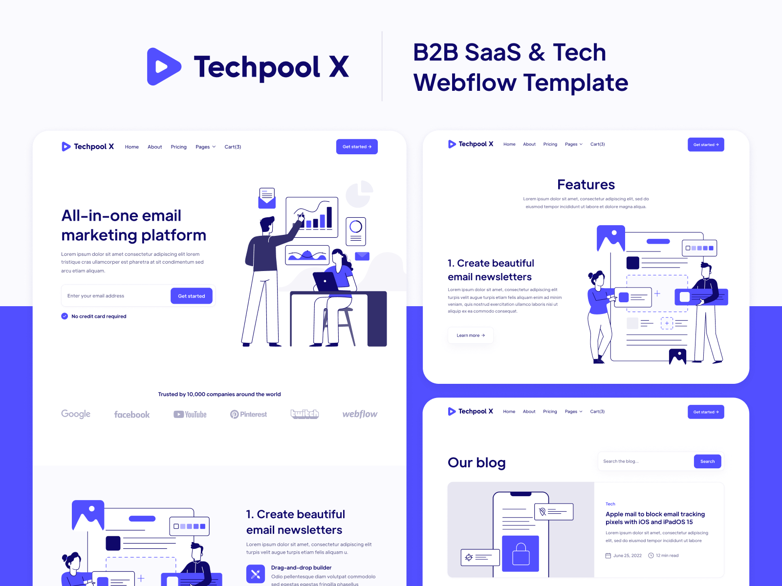 技术应用程序Webflow模板