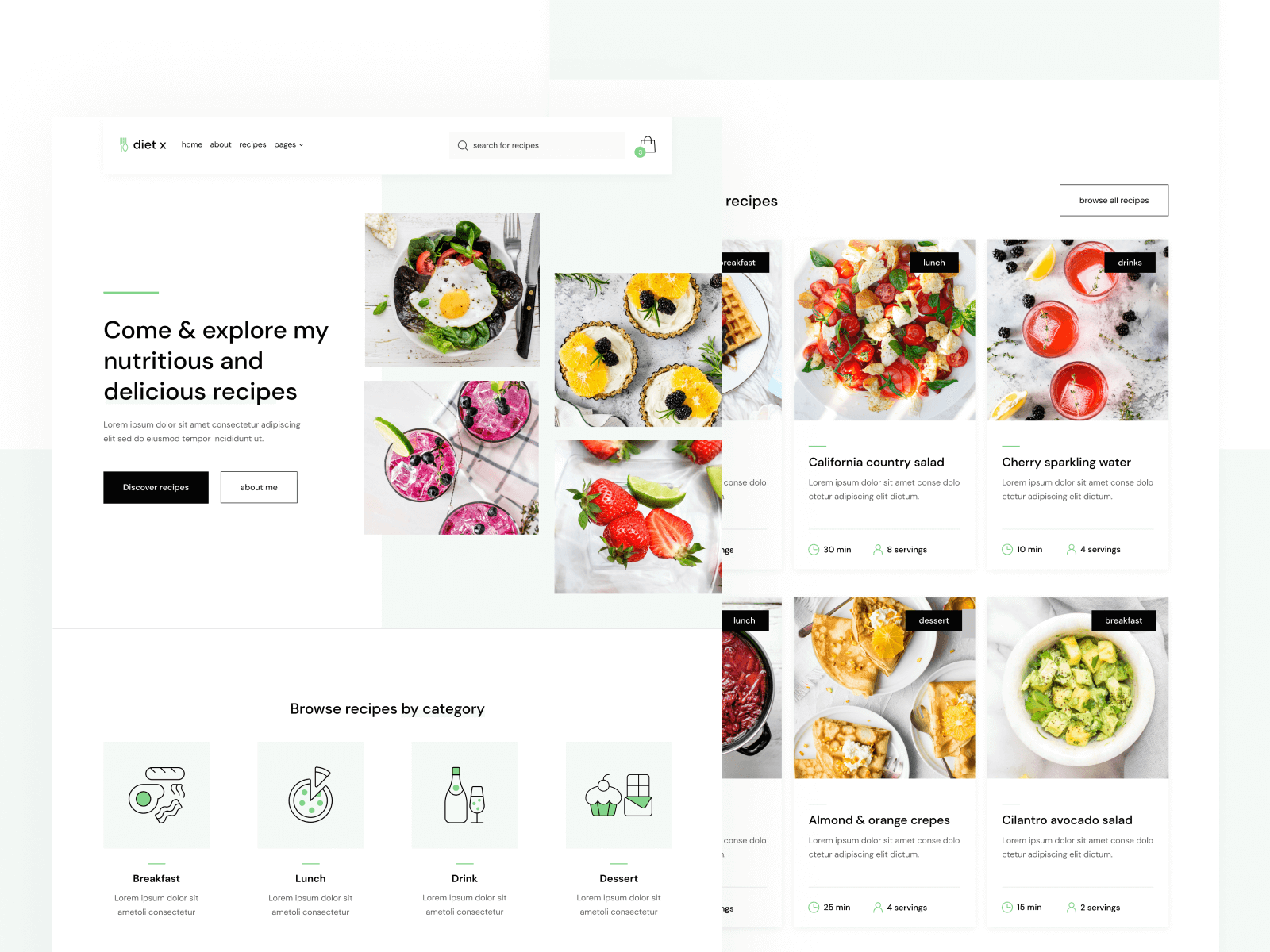 Food Blogging Webflow Template