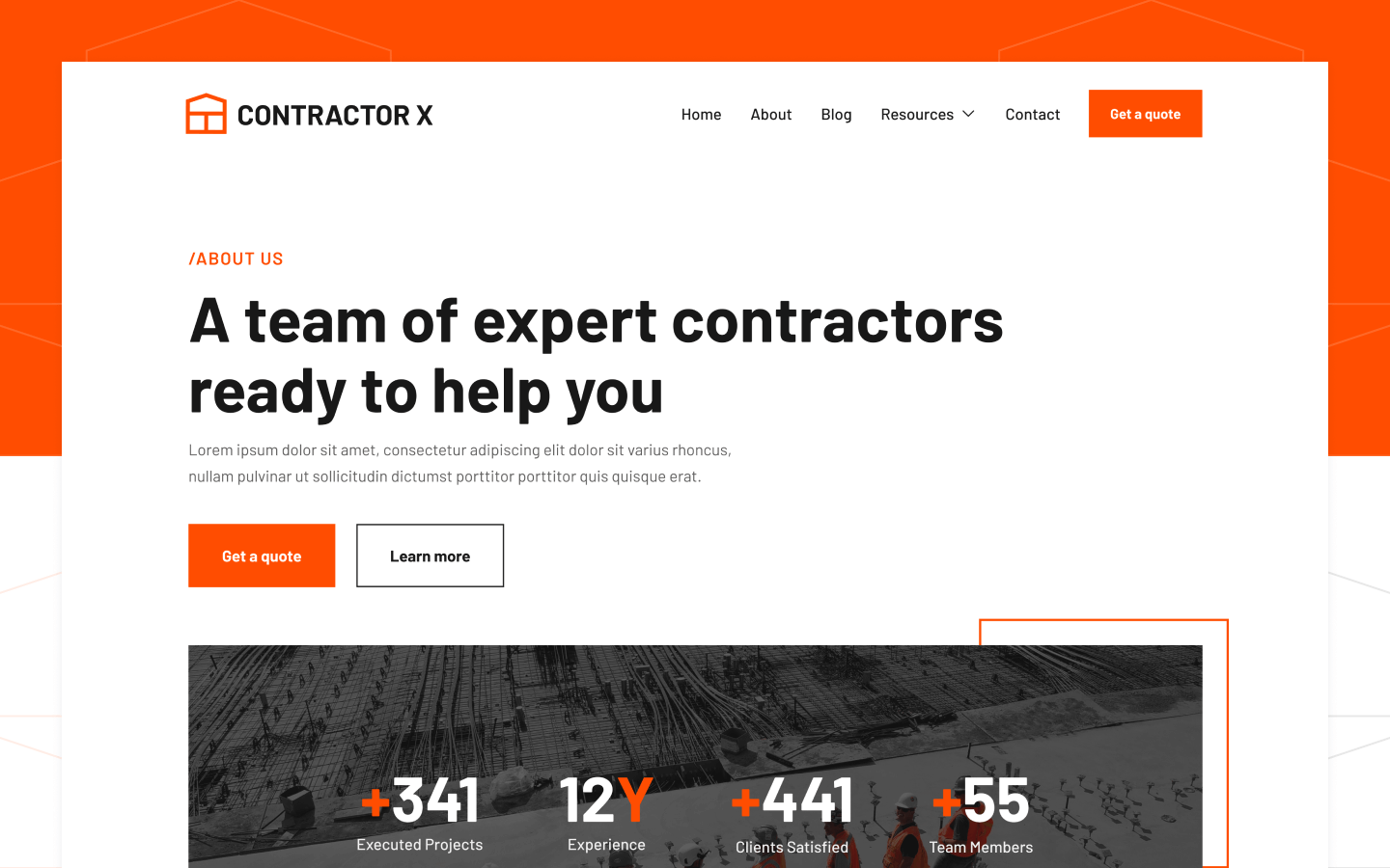 Contractor X - Construction HTML5 Responsive Website Template