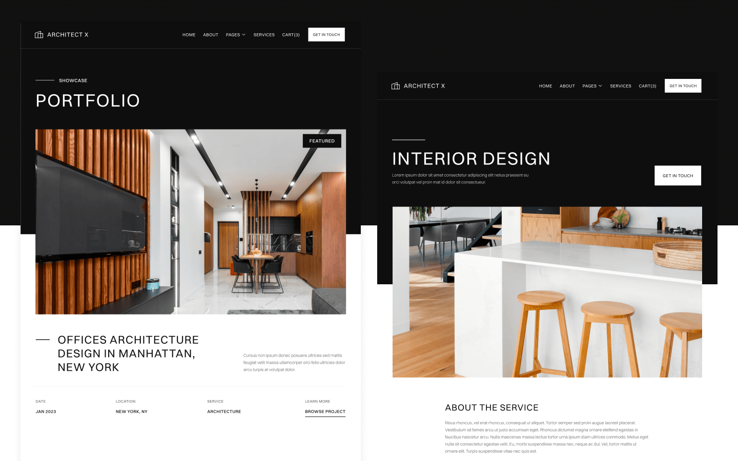 Architect X Architecture HTML5 Responsive site Template
