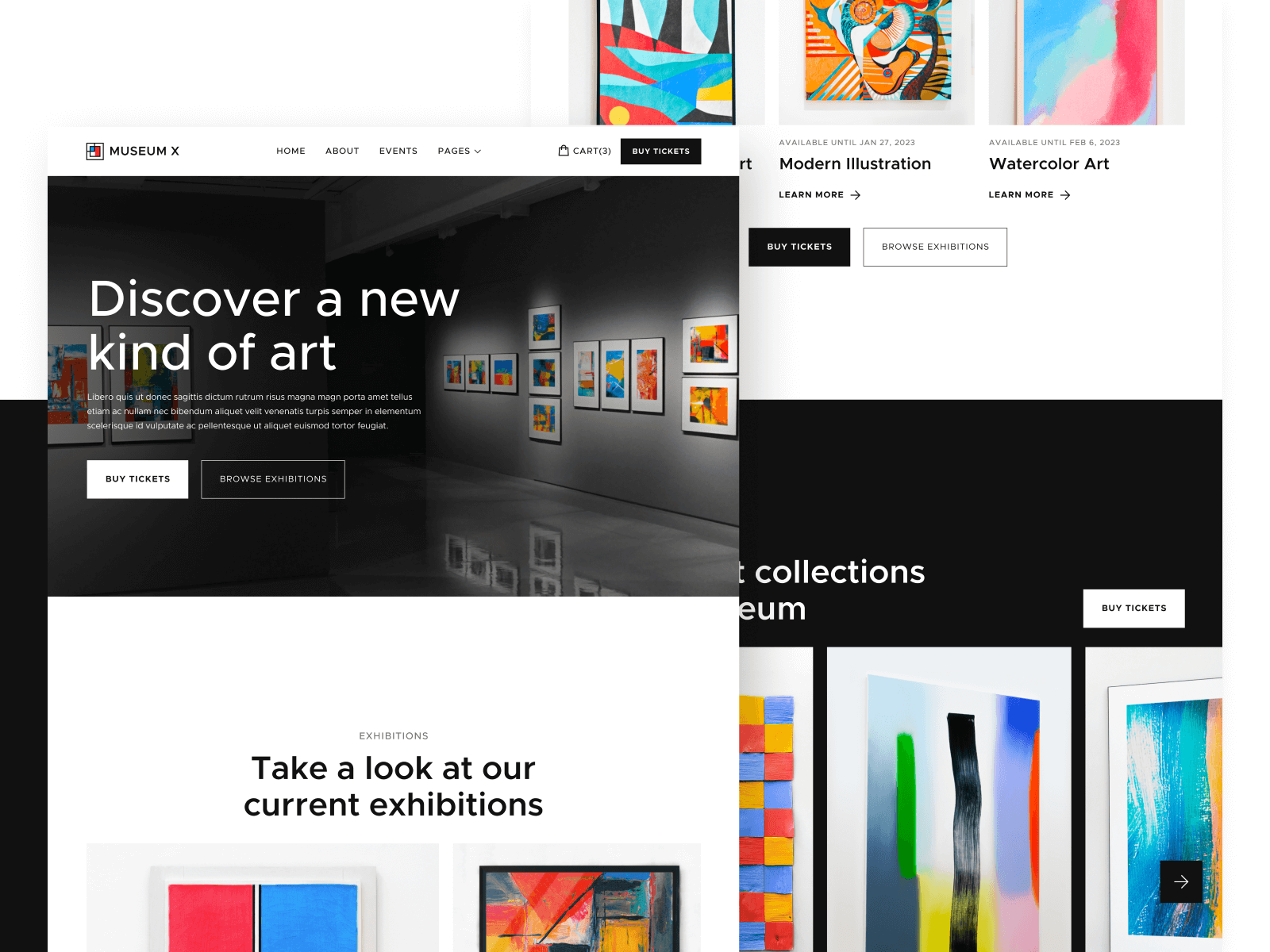 Museum X - Artist HTML5 Responsive Website Template