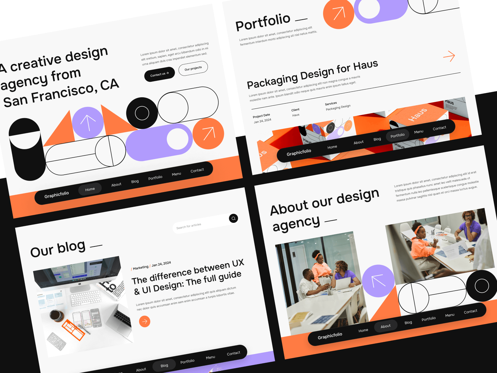 Graphicfolio X Agency HTML5 Responsive site Template