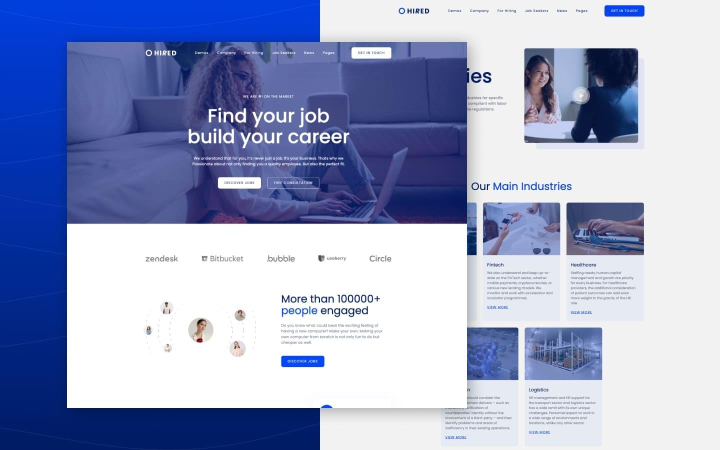 Hired 128 - Recruitment HTML5 Responsive Website Template