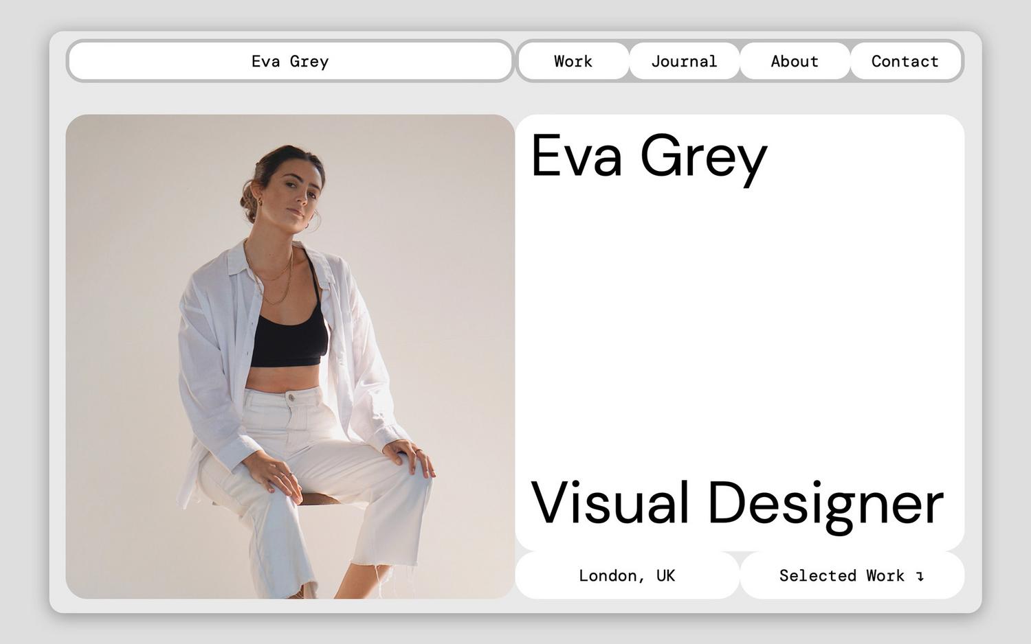 Eva Grey - Portfolio HTML5 Responsive Website Template
