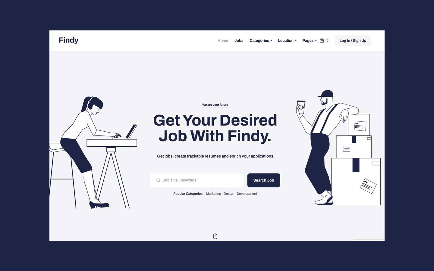 Findy - Job Portal HTML5 Responsive Website Template