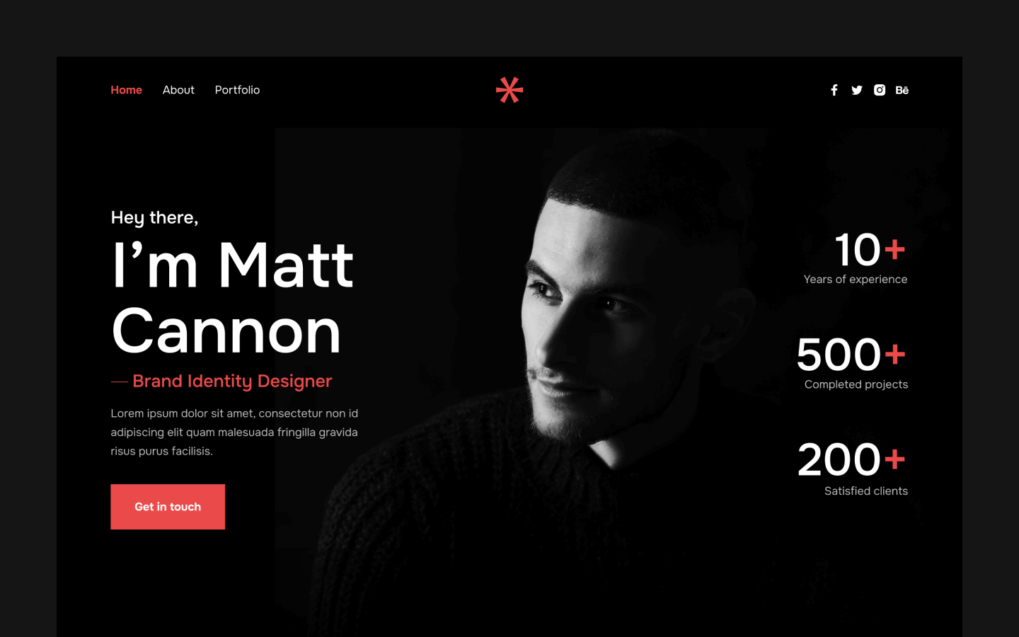 Darkfolio X - Portfolio HTML5 Responsive Website Template