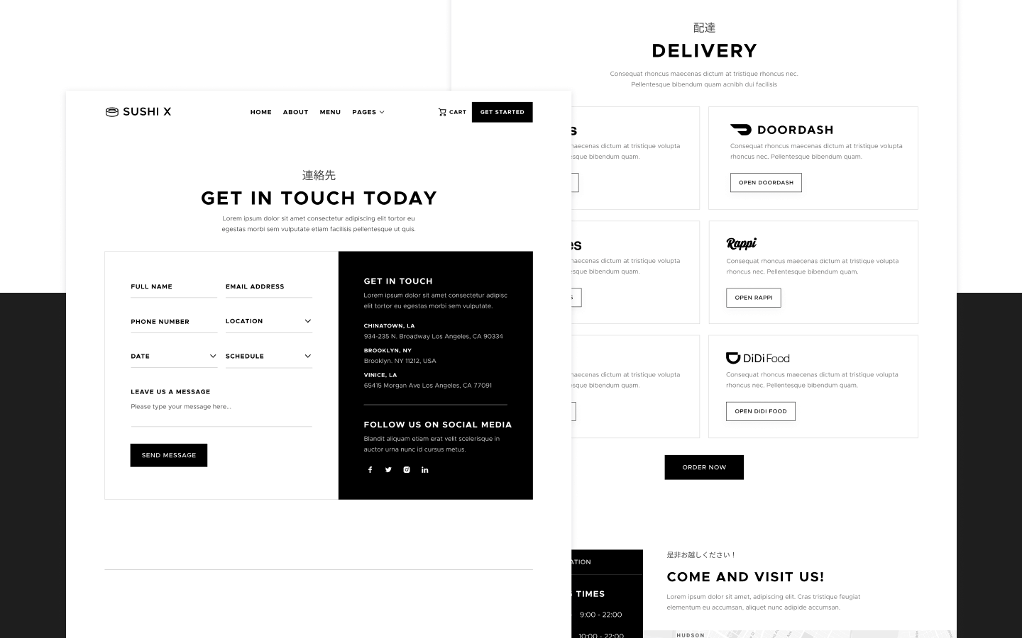 Sushi X Restaurant HTML5 Responsive site Template