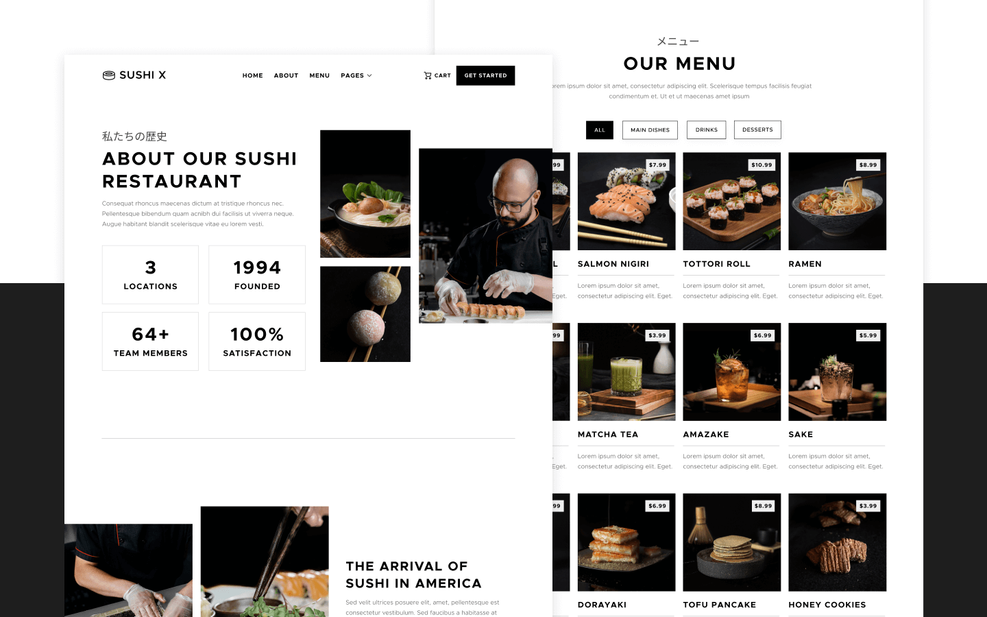 Sushi X - Restaurant HTML5 Responsive Website Template