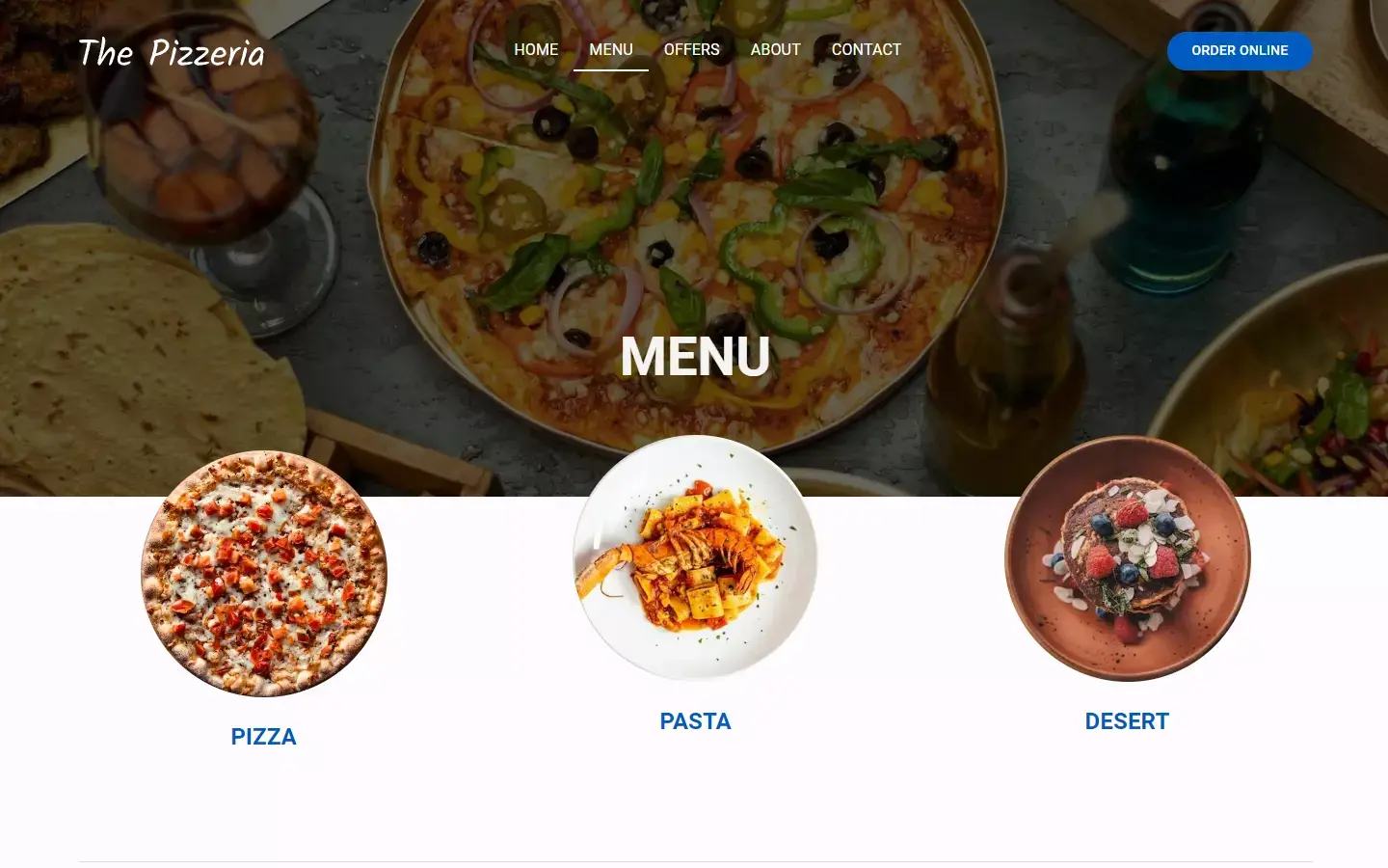 The Pizzeria - Restaurant HTML5 Responsive Website Template