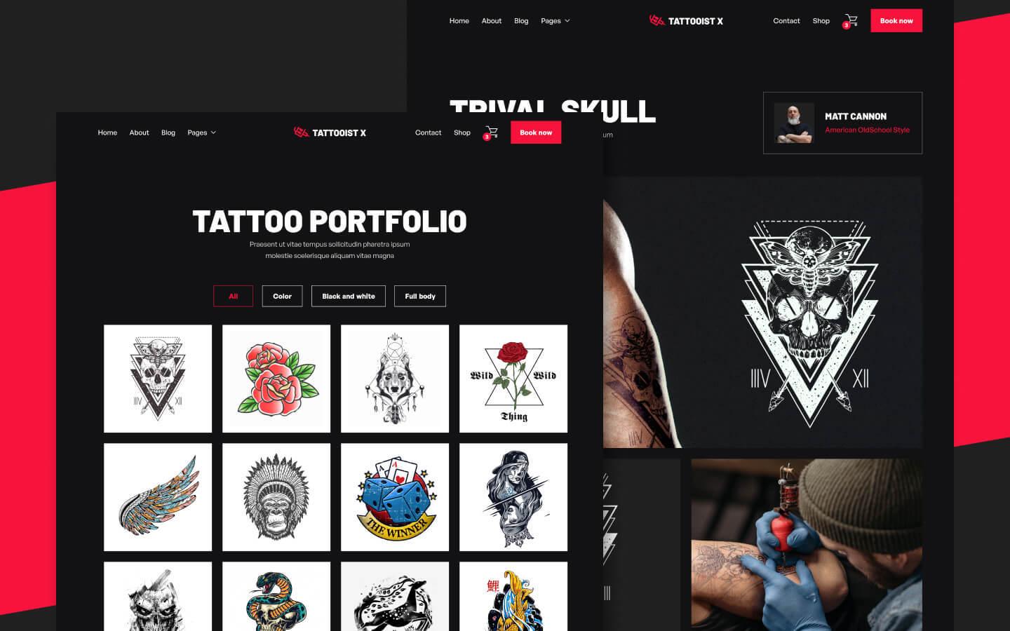 Tattooist X Artist HTML5 Responsive site Template