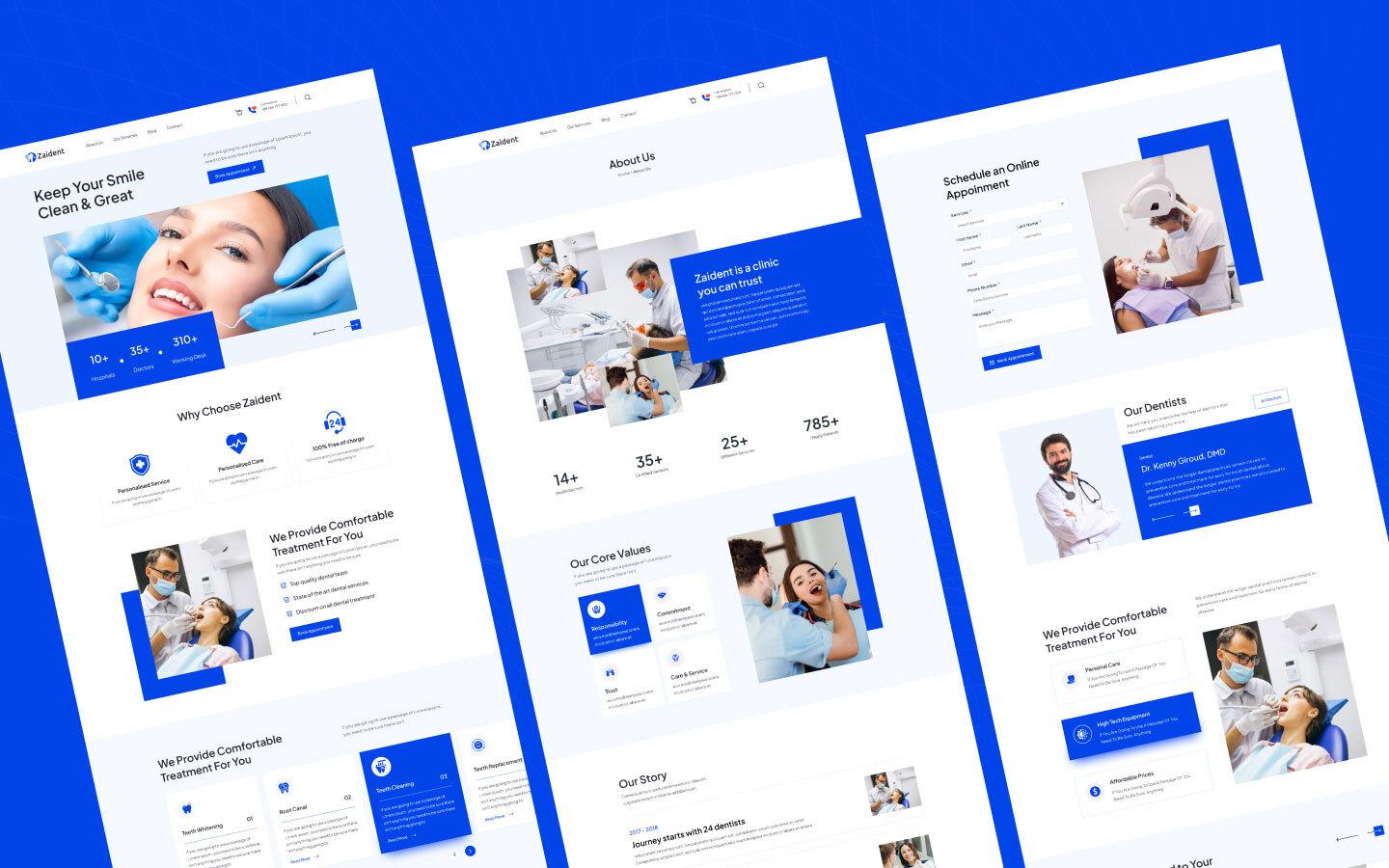 Zaident - Dentist HTML5 Responsive Website Template