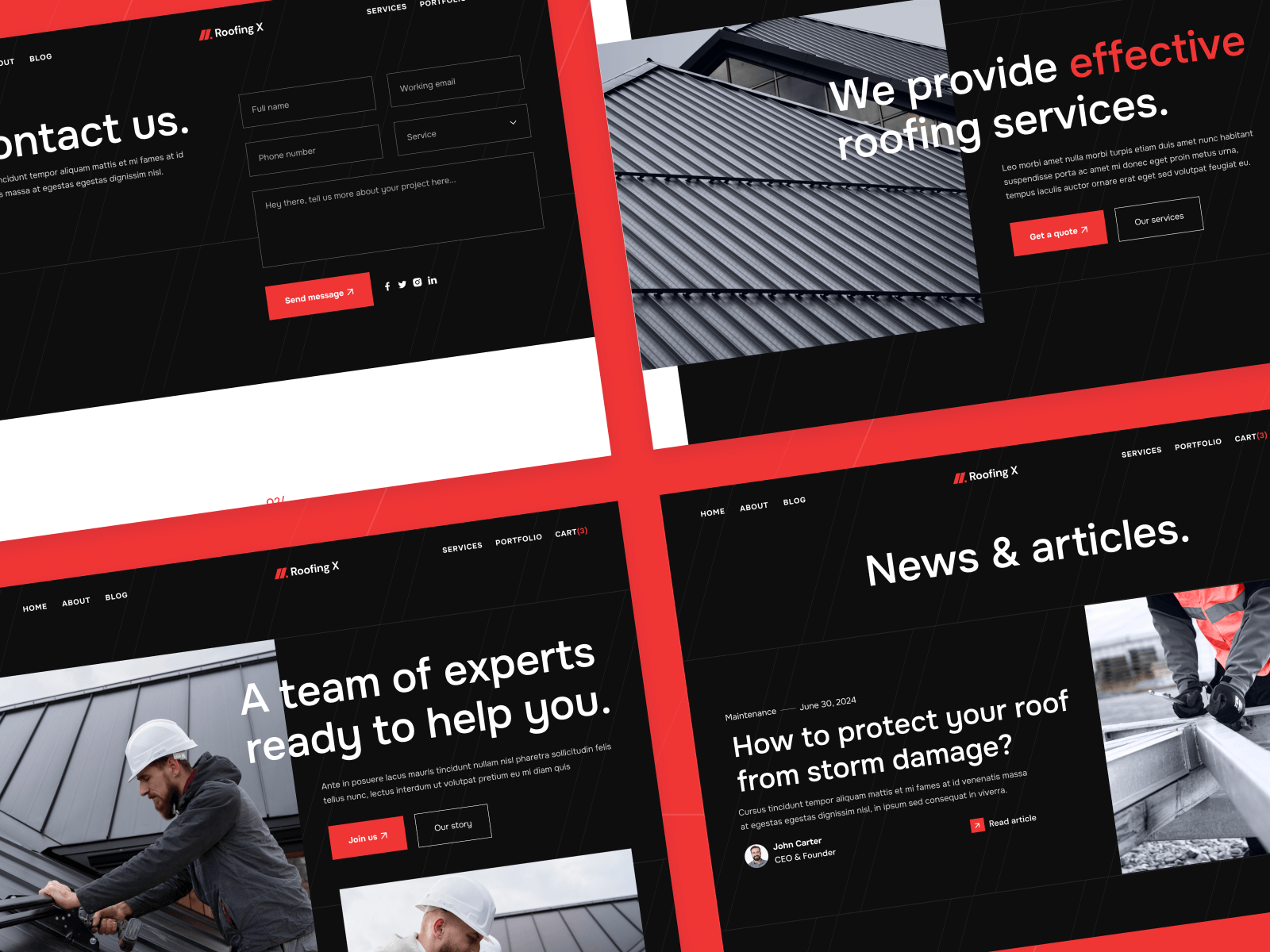 Roofing X Construction Html5 Responsive Website Template