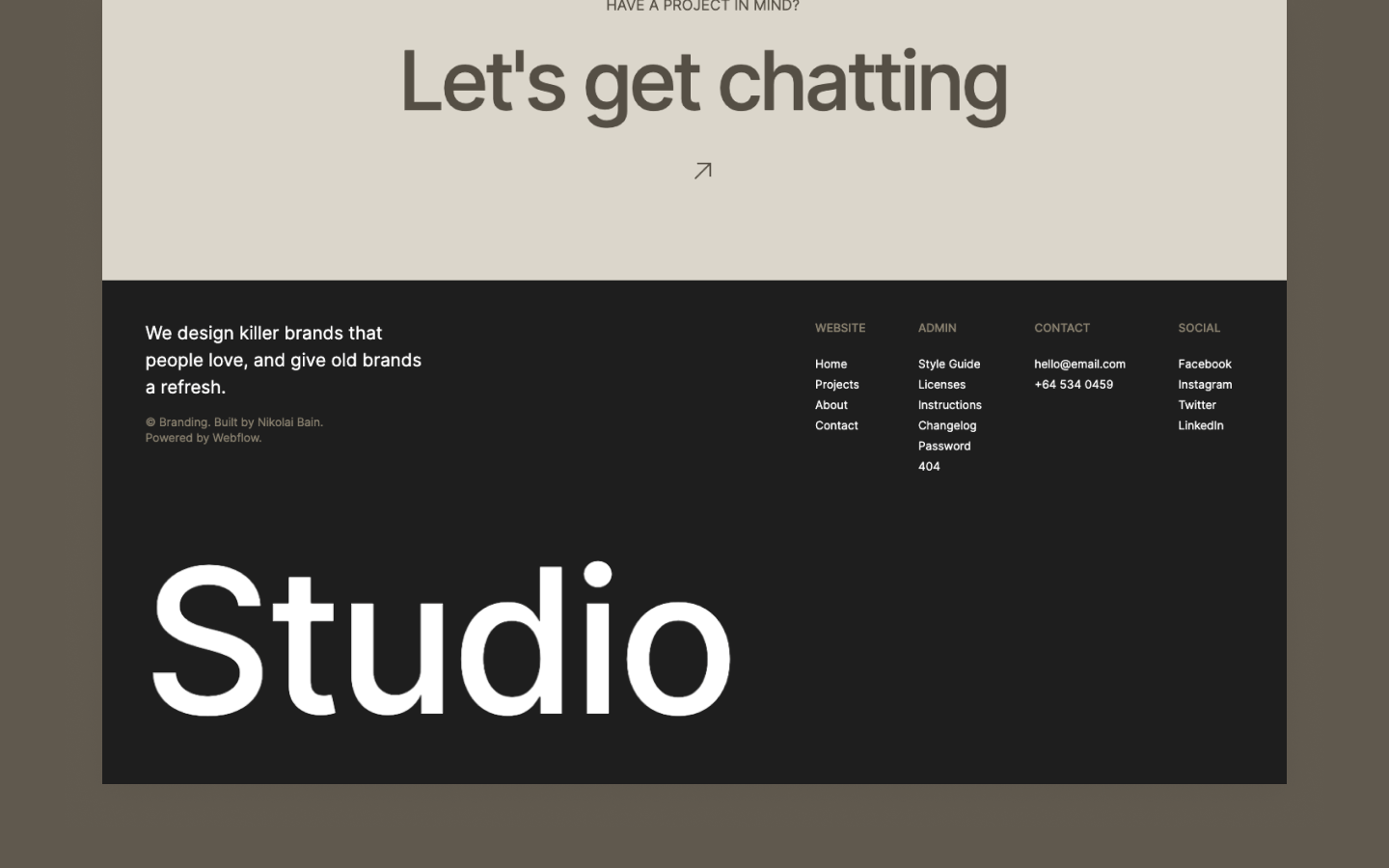 Studio - Agency HTML5 Responsive Website Template