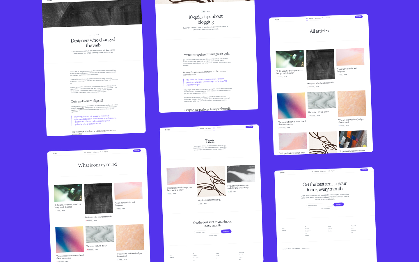 Notes - Design HTML5 Responsive Website Template