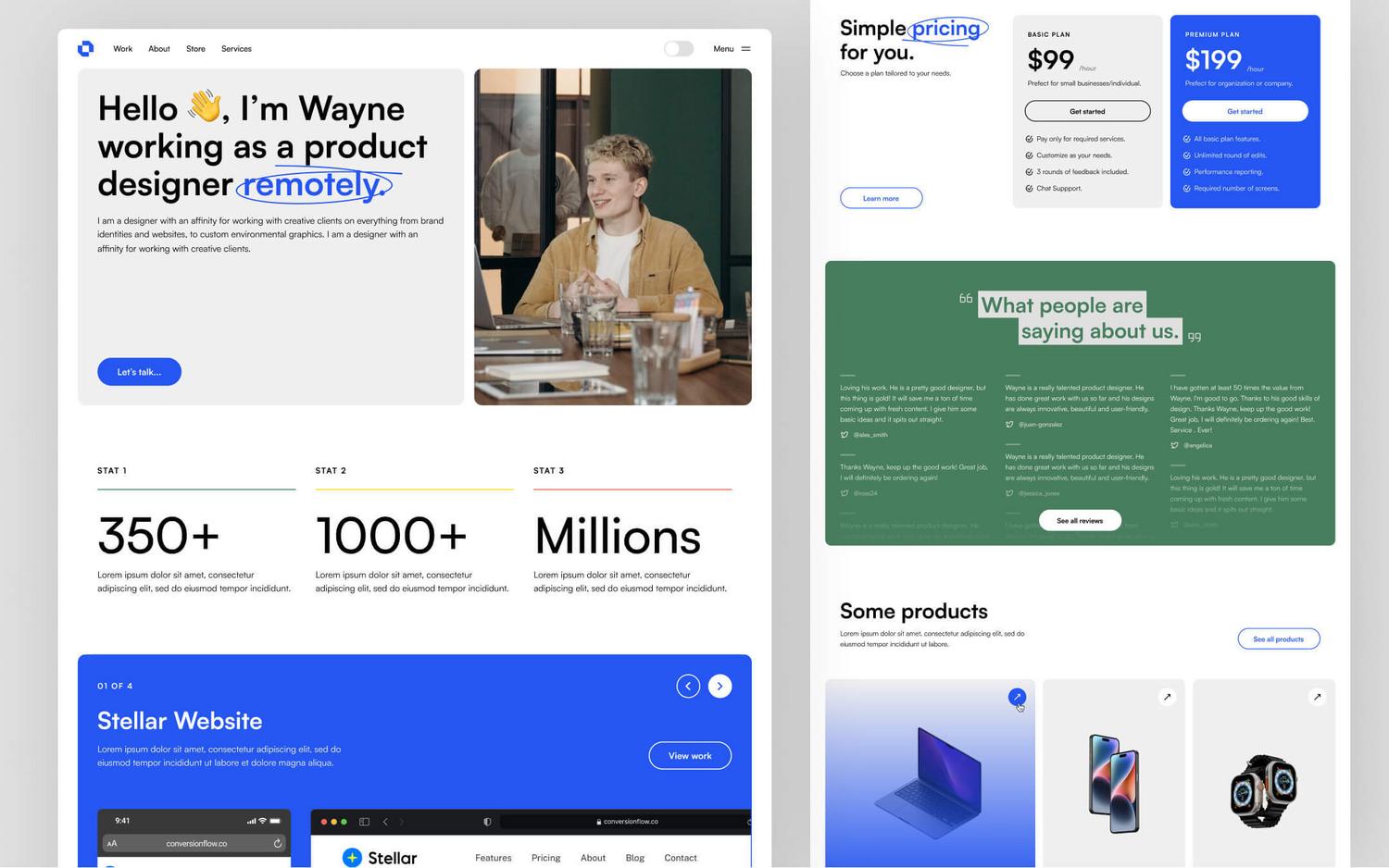 Wayne - Portfolio HTML5 Responsive Website Template