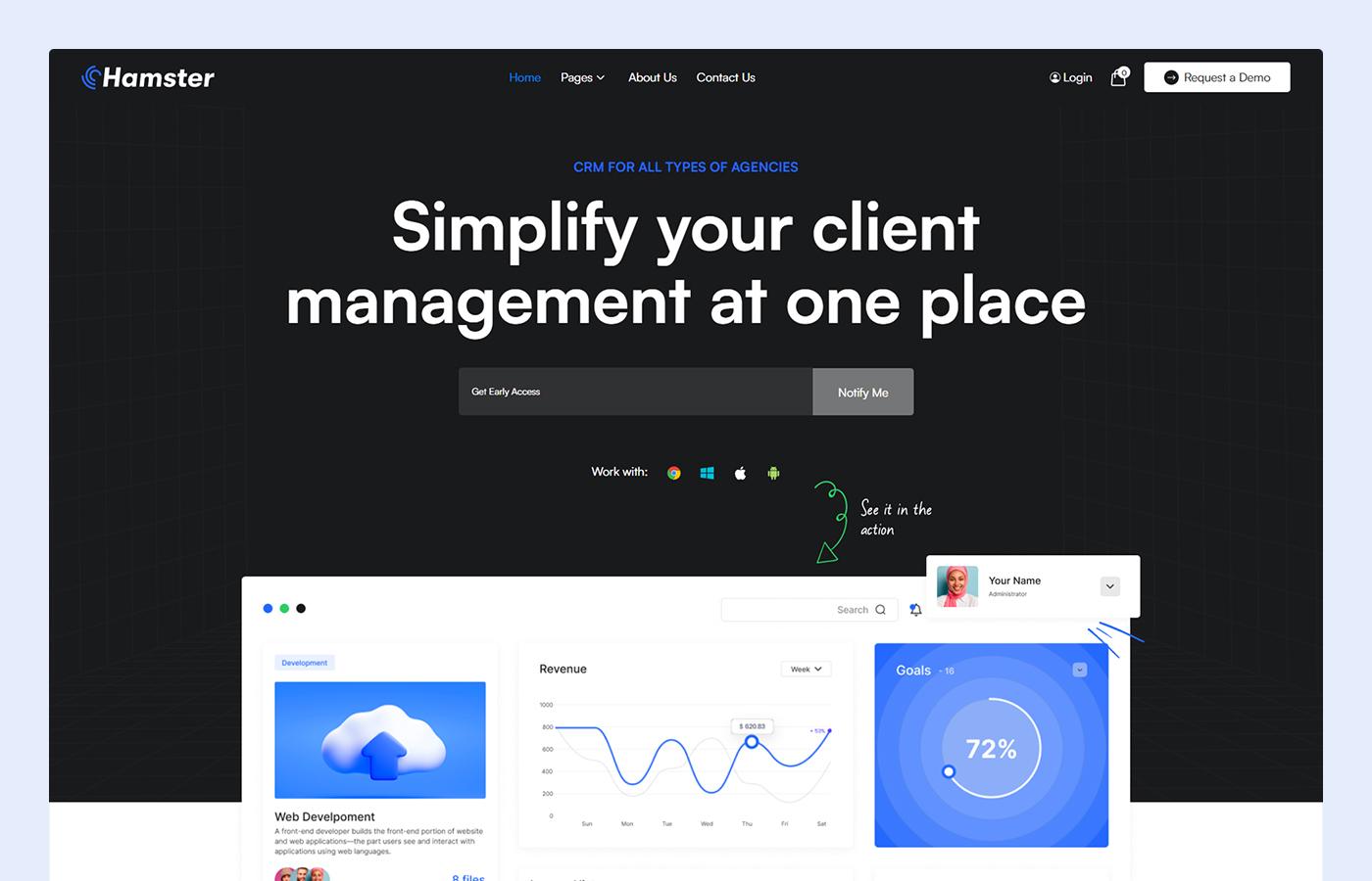 Hamster - SaaS HTML5 Responsive Website Template
