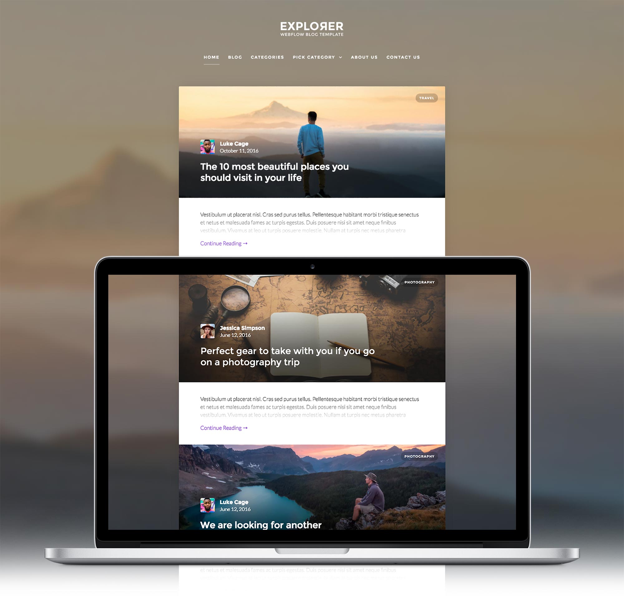 Explorer - Blog HTML5 Responsive Website Template
