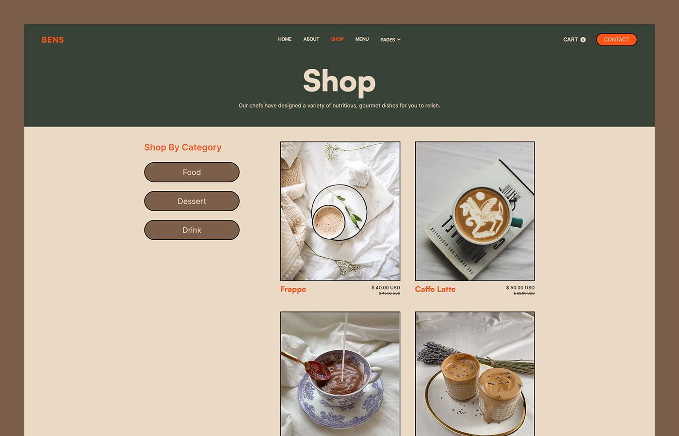 Bens - Cafe HTML5 Responsive Website Template