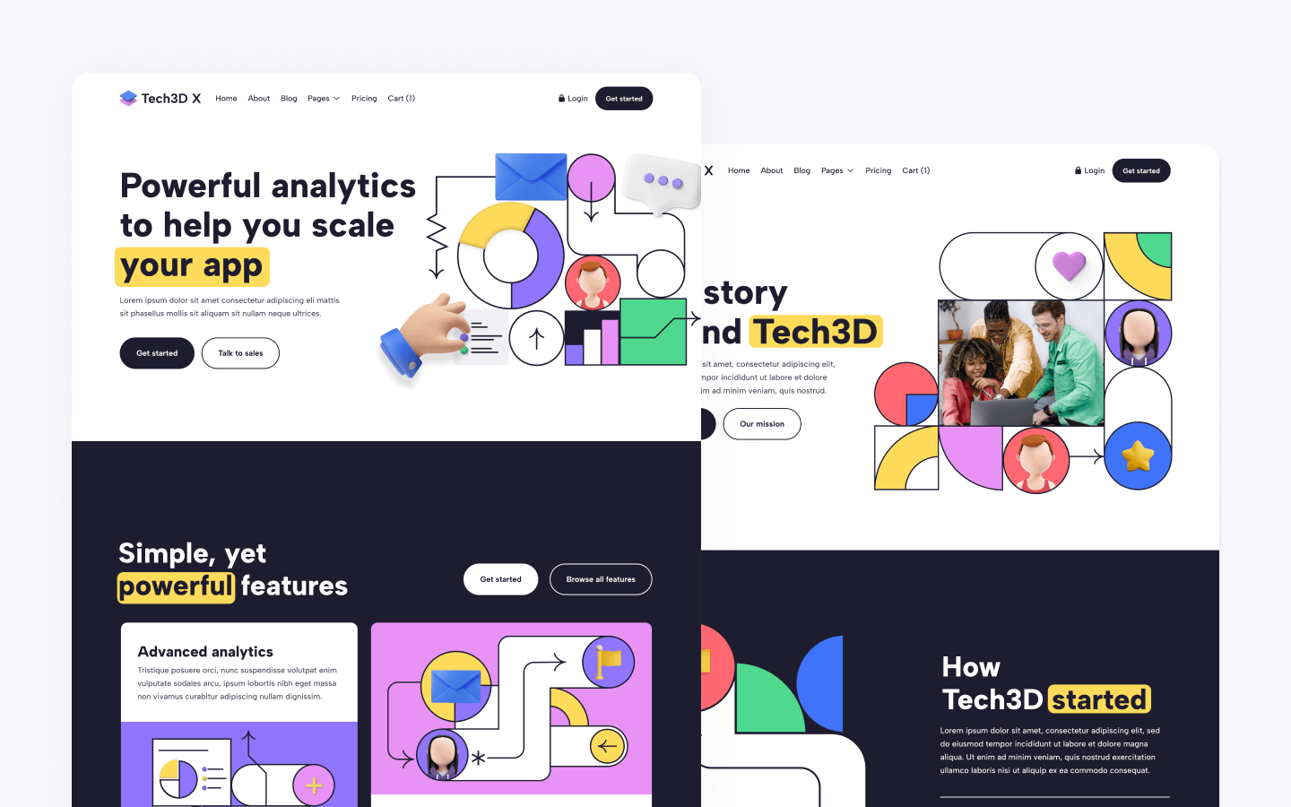 Tech3D X - App HTML5 Responsive Website Template