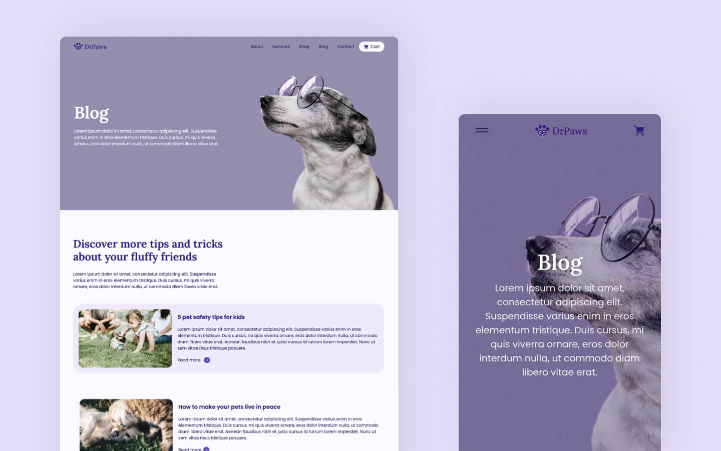 DrPaws Veterinary HTML5 Responsive Website Template