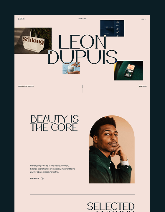 Leòn by Gustave Flowbert - Portfolio design asset by webflow