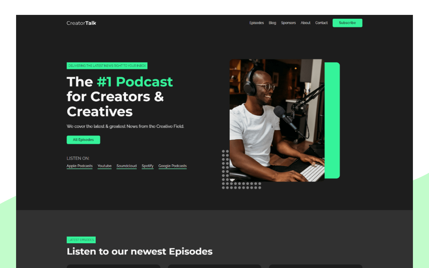 CreatorTalk - Podcast HTML5 Responsive Website Template
