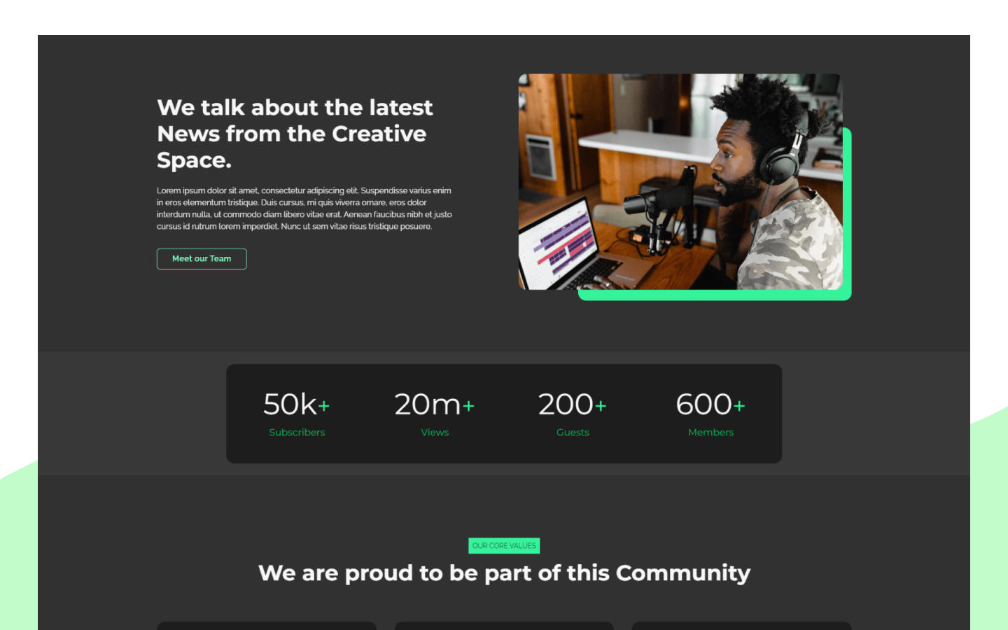 CreatorTalk - Podcast HTML5 Responsive Website Template