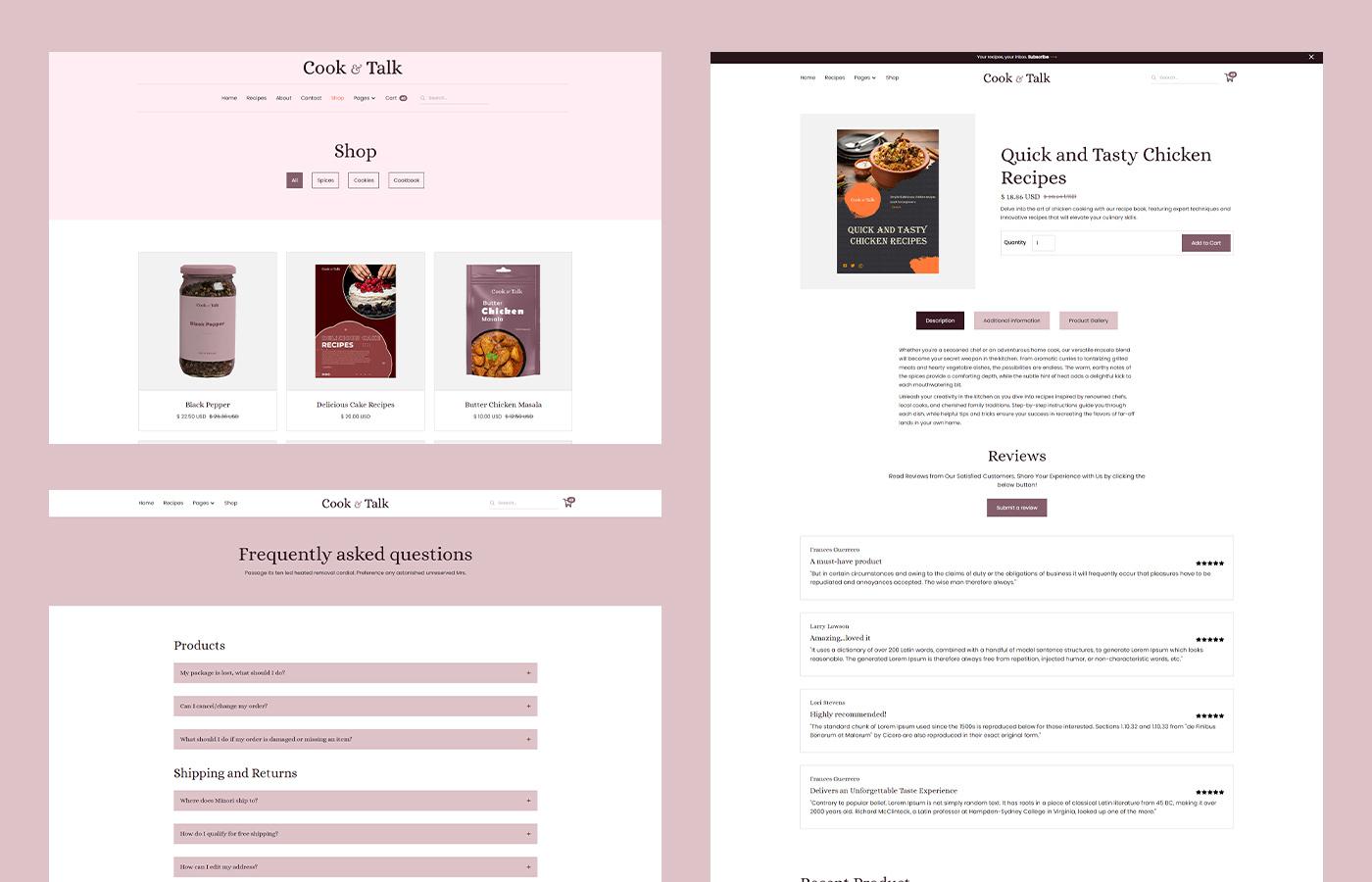 Cook Talk - Recipe HTML5 Responsive Website Template