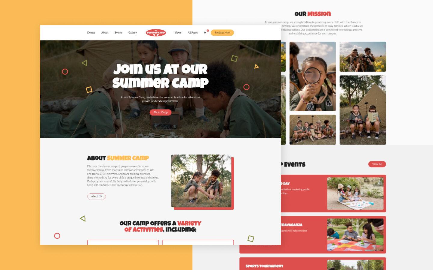 Summer Camp 128 - Kids HTML5 Responsive Website Template
