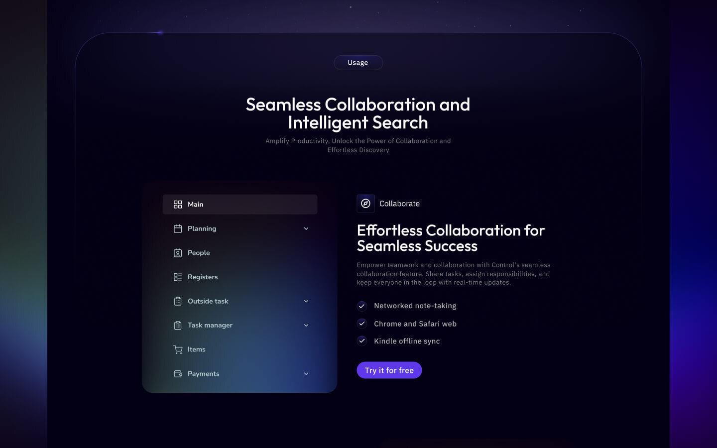 Control - SaaS HTML5 Responsive Website Template