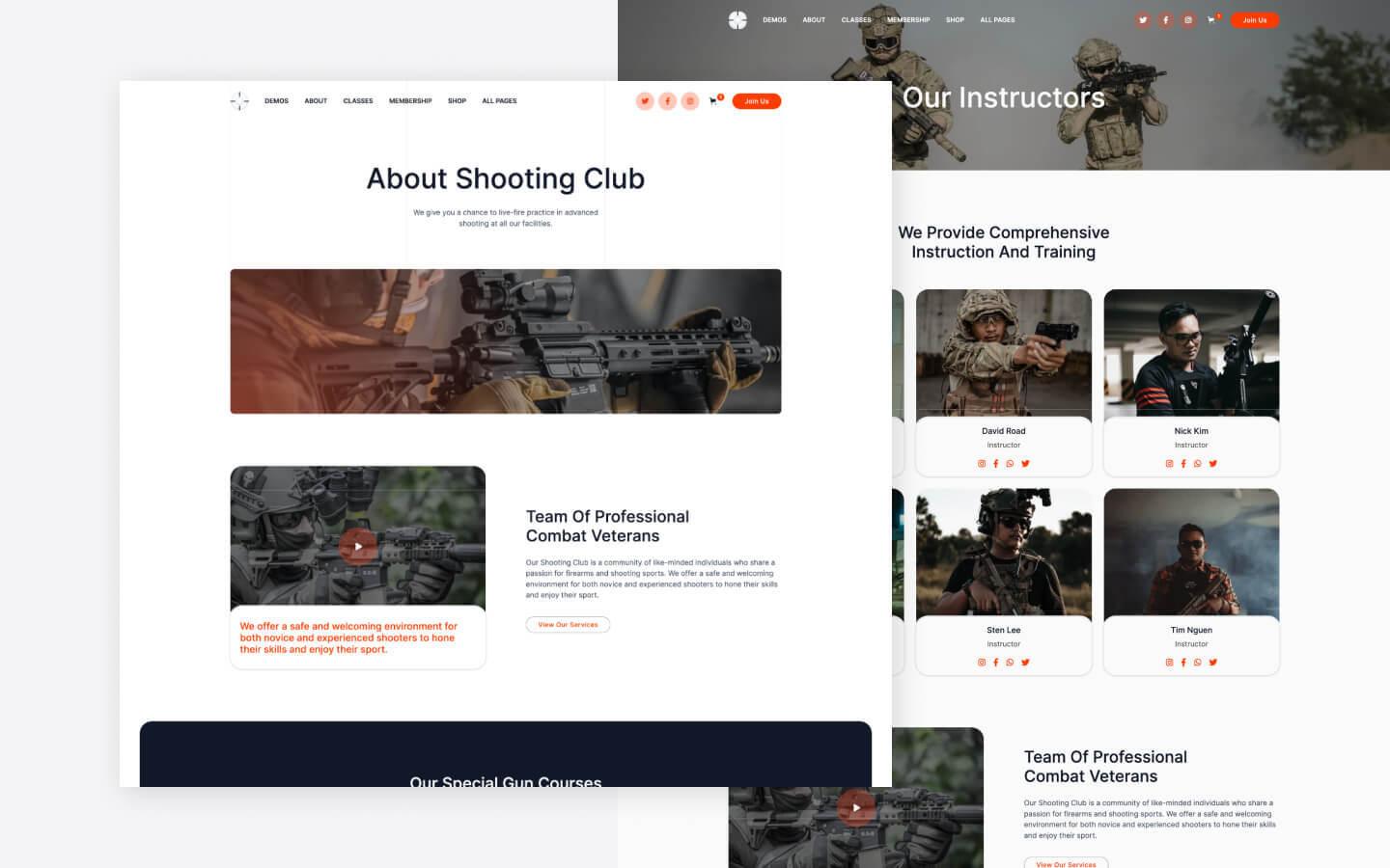 Shooting Club 128 - Small Business HTML5 Responsive Website Template