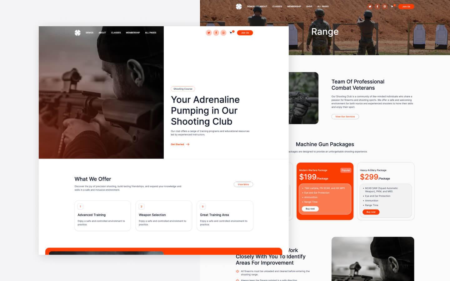 Shooting Club 128 - Small Business HTML5 Responsive Website Template