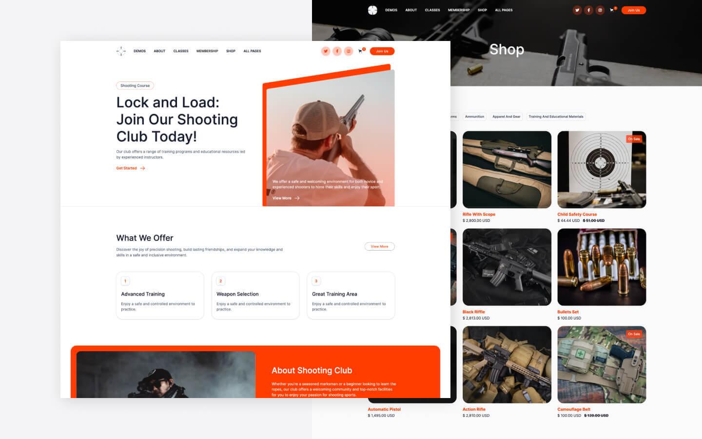 Shooting Club 128 - Small Business HTML5 Responsive Website Template
