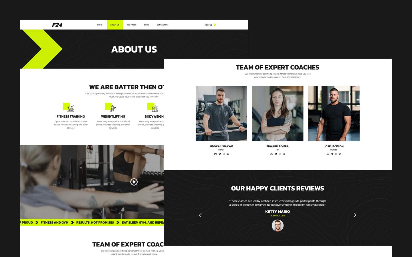 F24 - Gym HTML5 Responsive Website Template