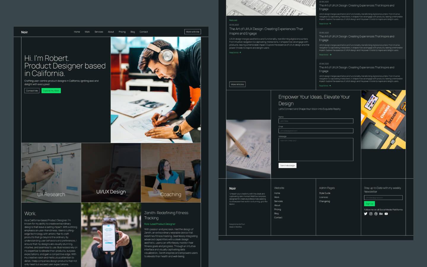 Noir - Portfolio HTML5 Responsive Website Template