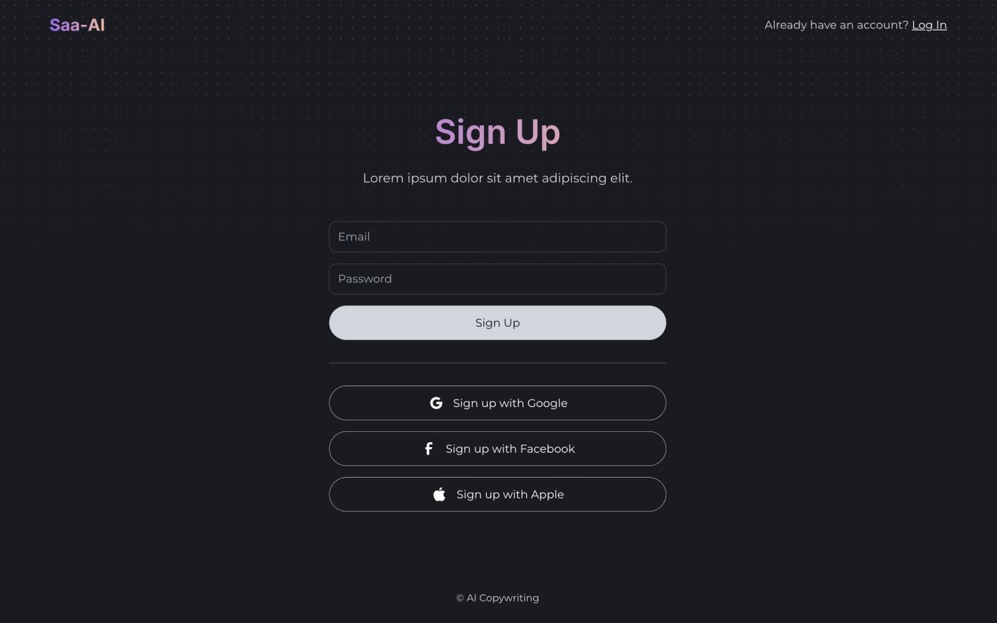 Saa-Ai - SaaS HTML5 Responsive Website Template