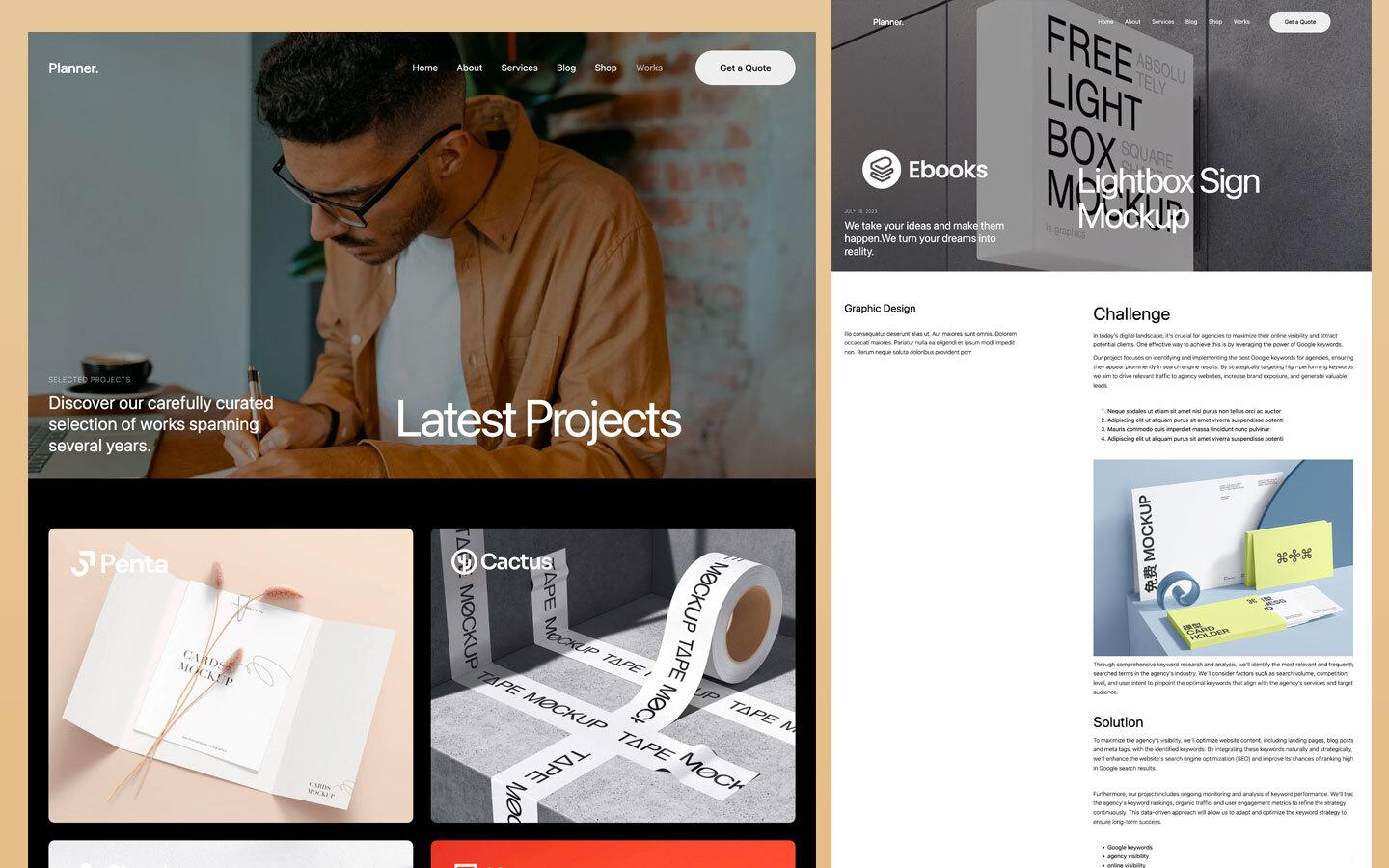 Planner - Portfolio HTML5 Responsive Website Template