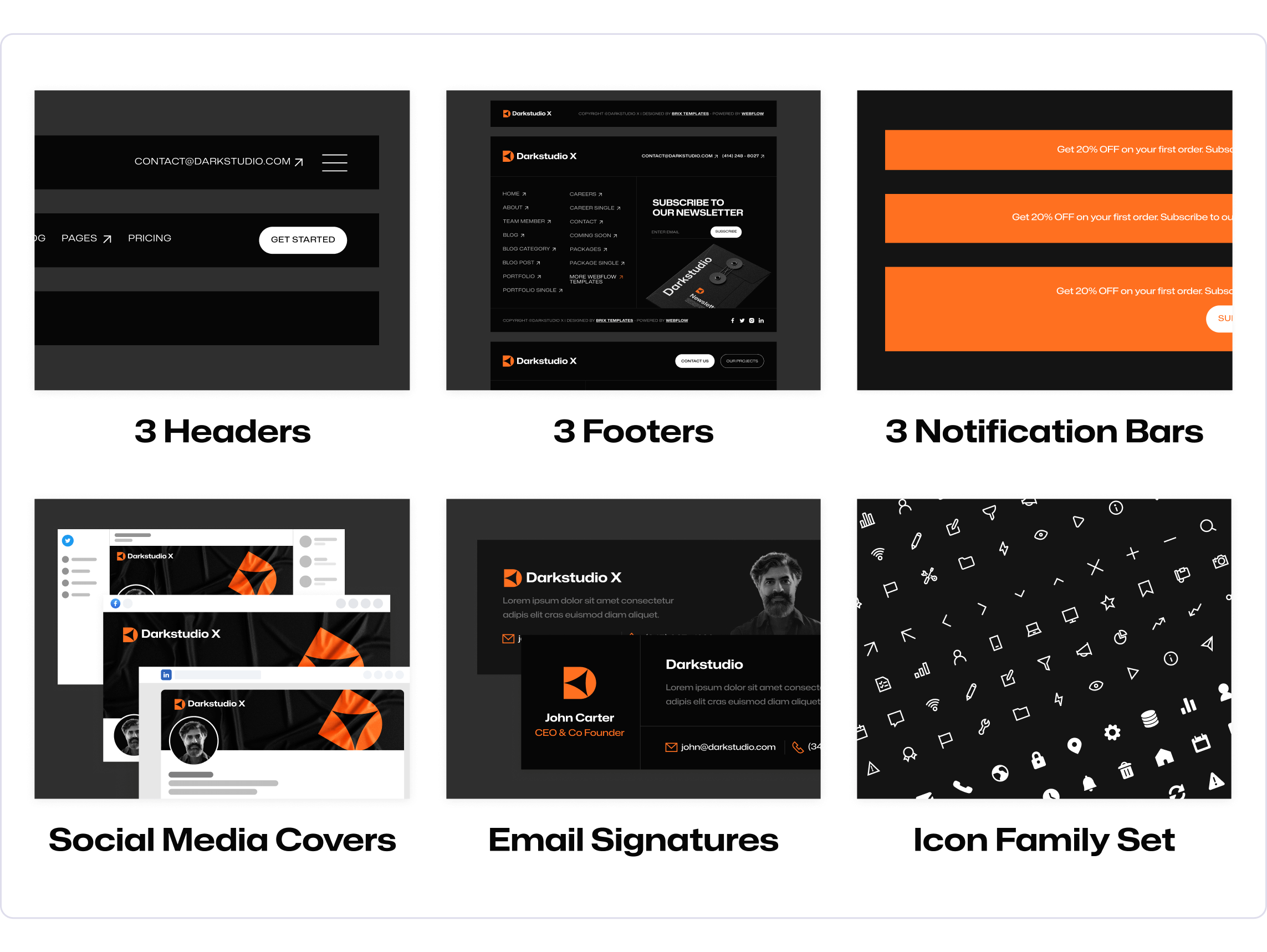 Darkstudio X Agency HTML5 Responsive site Template
